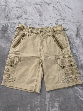 Jet Lag Mens Cargo Shorts Men’s Size 36 Khaki Baggy Organic Sanforized Utility